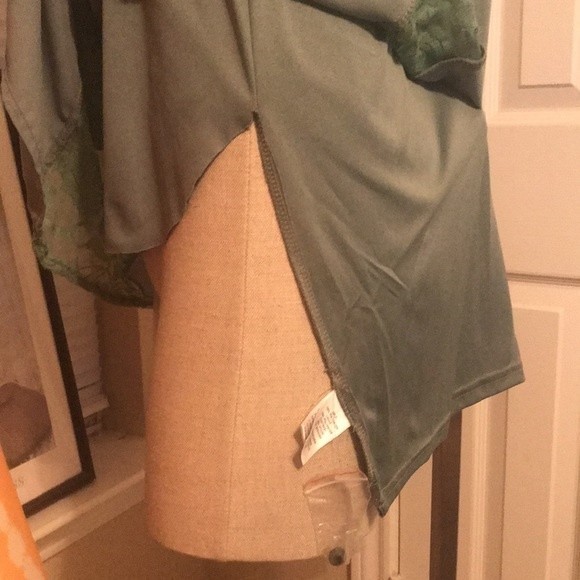 Sage green Rose Panel Lace Maxi Summer Dress - Picture 11 of 16